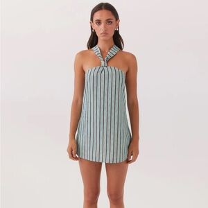 Peppermayo Exclusive - Keira Linen Mini Dress - Coastal Stripe
NWT size US4